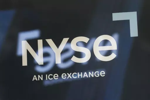 The NYSE logo is displayed on the floor at the New York Stock Exchange in New York, June 2, 2023. Stocks are drifting in early trading following a mixed set of profit reports as Wall Street’s momentum cools a bit. The S&P 500 was 0.1% lower in early trading Thursday, July 20 coming off its highest close since early April 2022 and its seventh gain in the last eight days. (AP Photo/Seth Wenig, file)