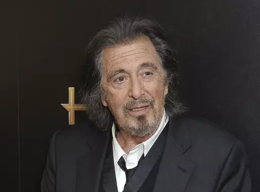 Al Pacino, winner of the Hollywood supporting actor award for "The Irishman," poses backstage at the 23rd annual Hollywood Film Awards in Beverly Hills, Calif., on Nov. 3, 2019. A representative for Al Pacino confirms that the 83-year-old actor and 29-year-old Noor Alfallah are expecting a baby. (Photo by Richard Shotwell/Invision/AP, File)