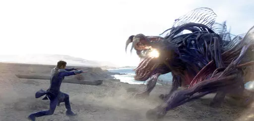 This image released by Marvel Studios shows Kumail Nanjiani in a scene from "Eternals." (Marvel Studios via AP)