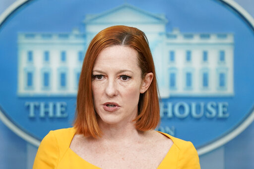White House press secretary Jen Psaki speaks during a press briefing at the White House, Tuesday, March 15, 2022, in Washington. (AP Photo/Patrick Semansky)