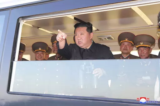 This undated photo provided on April 17, 2022, by the North Korean government shows Kim Jong Un at an undisclosed location in North Korea. It said Sunday the country has successfully test-launched a newly developed tactical guided weapon. The official Korean Central News Agency said Kim observed the launch. Independent journalists were not given access to cover the event depicted in this image distributed by the North Korean government. The content of this image is as provided and cannot be inde