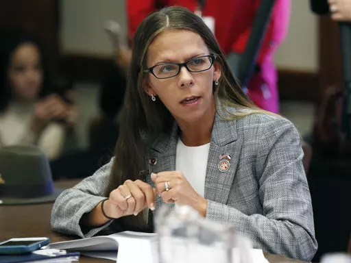 House Education Committee member Ashley Henley, R-Southaven, asks a question about teacher pay raise legislation presented before the committee on Jan. 31, 2019, at the Capitol in Jackson, Miss. On Nov. 17, 2023, a judge signed an order to drop indictments on murder and arson against Billy Lamar Brooks in the June 2021 death of Henley and the earlier burning of a building. Prosecutors saying they needed more time to investigate, and new charges could be brought later. Henley served in the Missis