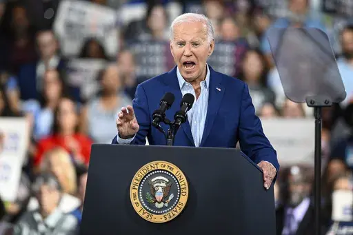 President Joe Biden speaks at a campaign rally in Raleigh, N.C., June. 28, 2024. It's been two weeks since Biden's debate with Donald Trump and there's rampant gloom in the party about Biden's chances in the fall if he stays in the race. On Thursday, July 11, the 11th lawmaker joined the list of Democrats calling on Biden to end his candidacy. After days of reckoning, many more are known to be harboring that wish. (AP Photo/Matt Kelley, File)