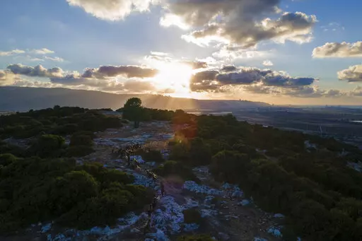 Goats gaze on a hillside where Beduins have grazed their animals for generations near Rumihat in the Galilee region, Israel, Tuesday, Aug. 23, 2022. Plans to turn the 2,500-acre area into a wildlife corridor have sparked rare protest from Bedouin in the northern Galilee region who were one of the few Arabs embracing early Zionist pioneers before 1948, and since served in the police and military, and elebrated by the military for their knowledge of the land, they say the government now seeks to s