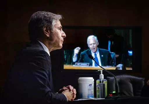 Sen. Ron Johnson, R-Wis., questions Secretary of State Antony Blinken during a Senate Foreign Relations Committee hearing, Tuesday,  Sept. 14, 2021 on Capitol Hill in Washington. (Jabin Botsford/Pool via AP)