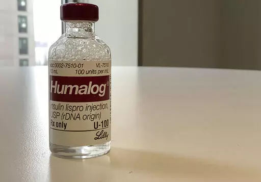 This Wednesday, March 1, 2023 photo shows a vial of Eli Lilly's Humalog insulin in New York. Eli Lilly will cut prices for some older insulins later this year and immediately give more patients access to a cap on costs they pay to fill prescriptions. The moves announced March 1, 2023 promise critical relief to some people with diabetes who can face annual costs of more than $1,000 for insulin they need in order to live. Lilly’s changes also come as lawmakers and patient advocates pressure drug