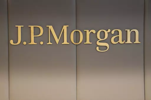 The logo of JPMorgan bank is pictured at the new French headquarters of JP Morgan bank, Tuesday, June 29, 2021, in Paris. JPMorgan Chase is defending itself against a lawsuit by the U.S. Virgin Islands accusing it of empowering Jeffrey Epstein to abuse teenage girls. Lawyers for the giant bank said in court papers Tuesday, May 23, 2023, that it was the islands that enabled the financier to commit his crimes. (AP Photo/Michel Euler, Pool, File)