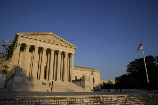 The Supreme Court is seen on Friday, April 21, 2023, in Washington. The Supreme Court on April 26 will hear the case of a 94-year-old woman who lost her one-bedroom condo over unpaid taxes. (AP Photo/Jacquelyn Martin, File)