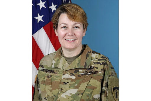 This image provided by the U.S. Army shows Col. Gail Curley.  When Gail Curley began her job as Marshal of the U.S. Supreme Court less than a year ago, she would have expected to work mostly behind the scenes: overseeing the court’s police force and the operations of the marble-columned building where the justices work. Earlier this month, however, Curley was handed a bombshell of an assignment, overseeing an investigation into the leak of a draft opinion and apparent votes in a major abortion