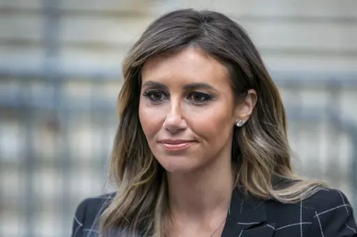 Donald Trump's lawyer, Alina Habba, speaks to the media outside a New York courthouse, Nov. 6, 2023. Habba, who has renewed her request for a mistrial in a New York defamation case against the former president, said Friday, Jan. 19, 2024, that E. Jean Carroll, who accused the former president of sexually abusing her in the 1990s, deleted emails. (AP Photo/Ted Shaffrey, File)