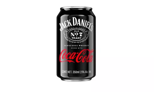 This image provided courtesy of Brown-Forman Corporation and The Coca-Cola Company shows a canned Jack and Coke. Coca-Cola Co. said Monday, June 13, 2022, it’s partnering with Brown-Forman Corp., the maker of Jack Daniel’s Tennessee Whiskey, to sell premixed cocktails. The canned Jack and Coke will be sold globally after a launch in Mexico late this year. (Courtesy of Brown-Forman Corporation/The Coca-Cola Company via AP)