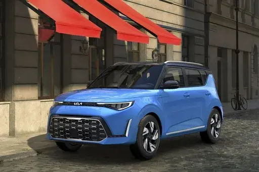 This photo provided by Kia shows the 2025 Soul. The Soul's small size makes it easy to park and drive in the city. (Courtesy of Kia America via AP)