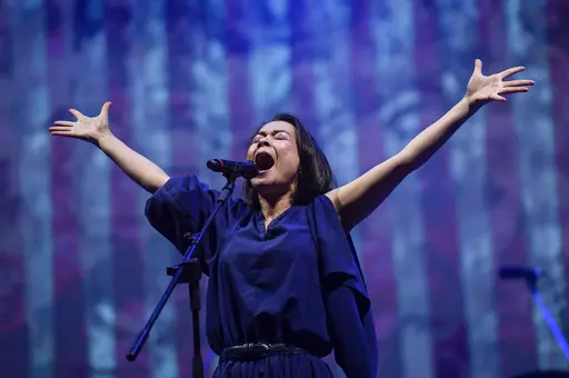 Mitski performs at the Primavera Sound festival in Sao Paulo on Nov. 5, 2022. (AP Photo/Matias Delacroix, File)