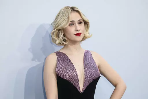 Maria Bakalova poses for photographers upon arrival at the amfAR Cinema Against AIDS benefit the during the 74th Cannes international film festival, Cap d'Antibes, southern France, on July 16, 2021. Bakalova both stars in her latest film, “The Honeymoon,” and worked as a producer, something she said she hopes to do more of in the future, in an interview with the Associated Press on Dec. 14, 2022. (Photo by Vianney Le Caer/Invision/AP, File)