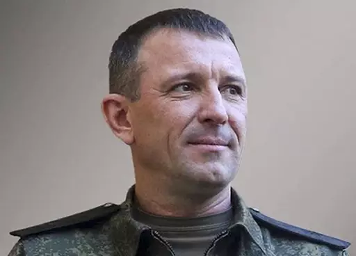 In this photo released by Russian Defense Ministry Press Service on Thursday, June 8, 2023, Maj. Gen. Ivan Popov, the commander of the 58th Army, is seen in a photo at an undisclosed location. Popov said in a statement to his troops that he was dismissed after speaking out about the problems faced by his troops on the battlefield in Ukraine, a sign of new fissures in the Russian military command following a brief rebellion by mercenary chief Yevgney Prigozhin. (Russian Defense Ministry Press Ser
