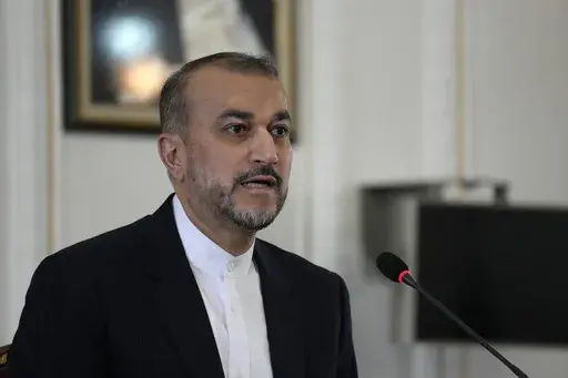 Iranian Foreign Minister Hossein Amirabdollahian speaks during a meeting with foreign ambassadors and envoys to Tehran, Iran, April 14, 2024. Iran’s President Ebrahim Raisi, foreign minister Amirabdollahian and others were found dead at the site of a helicopter crash site, state media reported Monday, May 20, 2024. (AP Photo/Vahid Salemi, File)