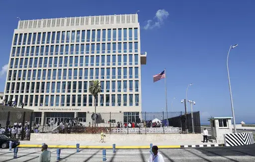 The U.S. embassy is pictured in Havana, Cuba, Aug. 14, 2015. (AP Photo/Desmond Boylan, File)