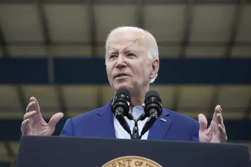 President Joe Biden speaks at the Arcosa Wind Towers, Wednesday, Aug. 9, 2023, in Belen, N.M. Biden is making the case that his policies of financial and tax incentives have revived U.S. manufacturing. (AP Photo/Alex Brandon)