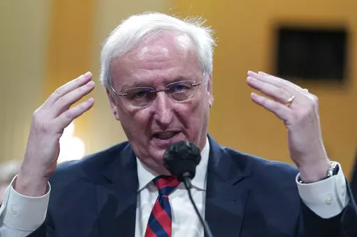 Jeffrey Rosen, former acting Attorney General, testifies as the House select committee investigating the Jan. 6 attack on the U.S. Capitol continues to reveal its findings of a year-long investigation, at the Capitol in Washington, Thursday, June 23, 2022. (AP Photo/Jacquelyn Martin)