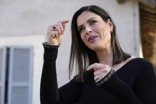 Olivia Maurel, who was born through surrogacy and is against such practice is interviewed by the Associated Press in Rome, Thursday, April 4, 2024. Maurel met with Pope Francis and attended an International Conference of the Casablanca Declaration, an international campaign for the abolition of surrogacy calling for the adoption of an international treaty. (AP Photo/Gregorio Borgia)