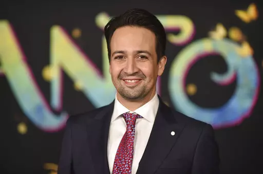 Lin-Manuel Miranda arrives at the premiere of "Encanto" on Wednesday, Nov. 3, 2021, at the El Capitan Theatre in Los Angeles. Miranda composed the songs for the film.  (Photo by Richard Shotwell/Invision/AP, File)