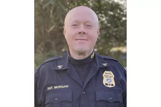 This photo provided by the Bronxville, N.Y., Police Department shows Watson Morgan, a sergeant with the department. Police officials said Morgan fatally shot his wife, Ornela Morgan, 43, and their sons before taking his own life. They were found dead in a suburban New York home on Saturday, Dec. 30, 2023. (Bronxville Police Department via AP)