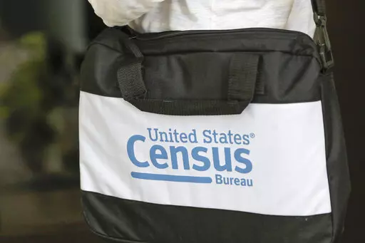 A briefcase of a census taker is seen as she knocks on the door of a residence Aug. 11, 2020, in Winter Park, Fla. The House has passed legislation on a party-line vote that aims to make it harder for future presidents to interfere in the once-a-decade headcount that determines political power and federal funding. The bill is a Democrat-led response to the Trump's administration's failed efforts to place a citizenship question on the 2020 census. (AP Photo/John Raoux, File)