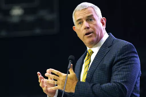 Republican House Speaker Philip Gunn, of Clinton, speaks to the business leaders at the Mississippi Economic Council's annual "Hobnob Mississippi" in Jackson, Miss., on Oct. 27, 2022. Gunn and other members of the Joint Legislative Budget Committee met Tuesday, Dec. 6, 2022, and adopted initial budget recommendations that lawmakers will consider during the 2023 session. (AP Photo/Rogelio V. Solis, File)