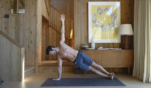 This image taken from video shows yoga instructor Tim Senesi in Orange County, Calif. in 2023. (Tim Senesi via AP)