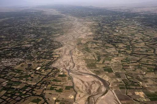 An aerial view of the outskirts of Herat, Afghanistan, Monday, June 5, 2023. Two 6.3 magnitude earthquakes killed dozens of people in western Afghanistan's Herat province on Saturday, Oct. 7, 2023, the country's national disaster authority said. (AP Photo/Rodrigo Abd, File)