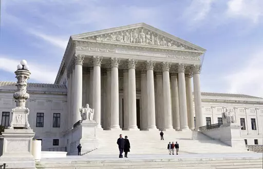 This photo shows the U.S. Supreme Court Building, Wednesday, Jan. 25, 2012 in Washington. A draft opinion circulated among Supreme Court justices suggests that a majority of high court has thrown support behind overturning the 1973 case Roe v. Wade that legalized abortion nationwide, according to a report published Monday night, May 2, 2022 in Politico. (AP Photo/J. Scott Applewhite, File)