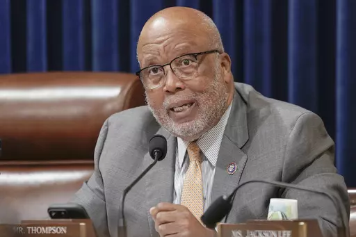 Representative Bennie Thompson, D-Miss., talks during a hearing on Capitol Hill, Jan. 10, 2024, in Washington. Two Republicans will compete on Tuesday, April 2, for the right to challenge Thompson, a16-term Democratic incumbent, in Mississippi's second congressional district. (AP Photo/Mariam Zuhaib, File)