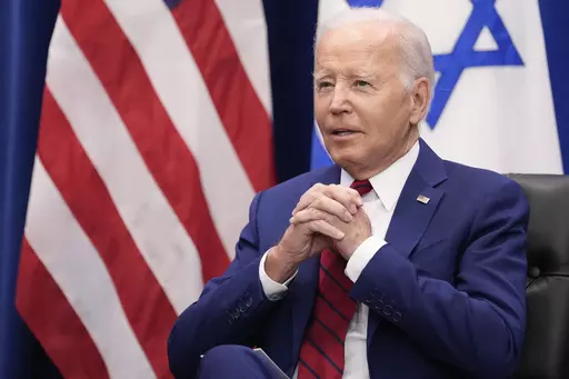 President Joe Biden listens as he meets with Israeli Prime Minister Benjamin Netanyahu in New York, Sept. 20, 2023. (AP Photo/Susan Walsh, File)