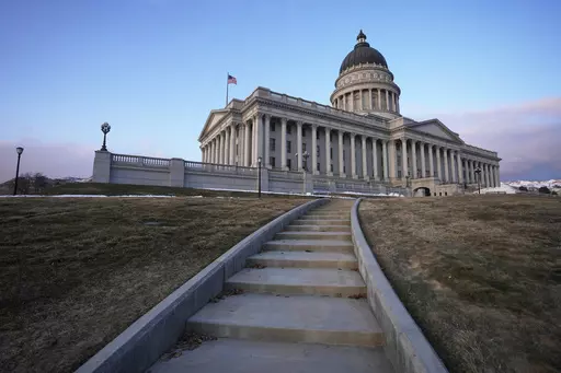 The Utah State Capitol is shown on March 3, 2023, in Salt Lake City. Adult entertainment industry lobbyists have filed a lawsuit on Wednesday against a new Utah law requiring porn sites implement age verification mechanisms to block minors from accessing sexually explicit materials. (AP Photo/Rick Bowmer, File)