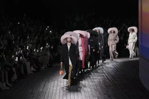 Models wear creations as part of the Chanel Fall/Winter 2024-2025 ready-to-wear collection presented Tuesday, March 5, 2024 in Paris. (Photo by Scott A Garfitt/Invision/AP)