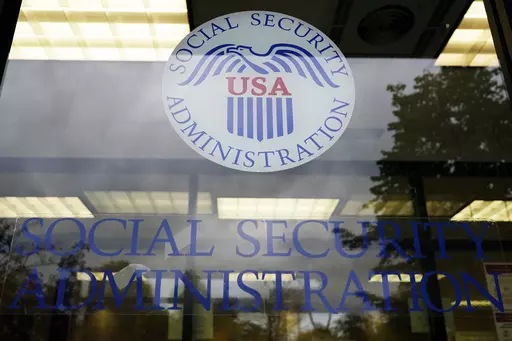 The U.S. Social Security Administration office is seen in Mount Prospect, Ill., Oct. 12, 2022. About 71 million people including retirees, disabled people and children receive Social Security benefits. (AP Photo/Nam Y. Huh, File)