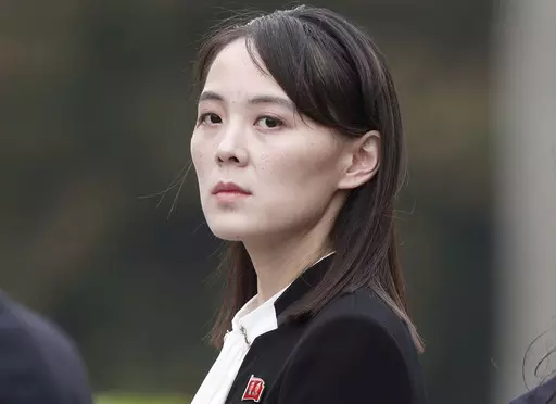 Kim Yo Jong attends a wreath-laying ceremony at Ho Chi Minh Mausoleum in Hanoi, Vietnam, on March 2, 2019. The influential sister of North Korean leader Kim Jong Un vowed again Sunday, June 4, 2023, to push for a second attempt to launch a spy satellite as she lambasted a U.N. Security Council meeting over the North’s first, failed launch. (Jorge Silva/Pool Photo via AP, File)