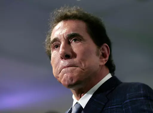 Casino mogul Steve Wynn pauses at a news conference in Medford, Mass., on March 15, 2016. Wynn's long legal fight with Nevada gambling regulators over claims of workplace sexual misconduct is expected to end Thursday, July 27, 2023, with a settlement calling for him to pay a $10 million fine and cut virtually all ties to the industry he helped shape in Las Vegas. (AP Photo/Charles Krupa, File)
