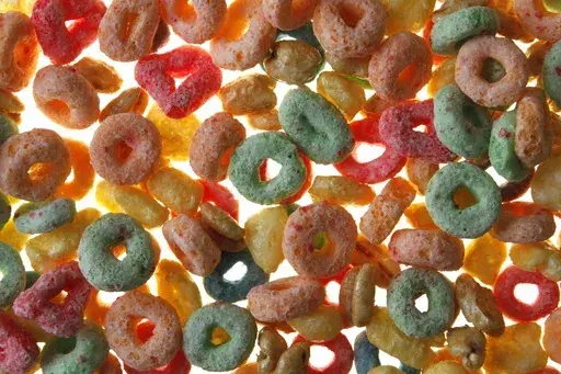 An assortment of Kellogg's Froot Loops, Corn Pops, Apple Jacks, and Honey Smacks in Mt. Lebanon, Pa., June 25, 2010. (AP Photo/Gene J. Puskar, File)