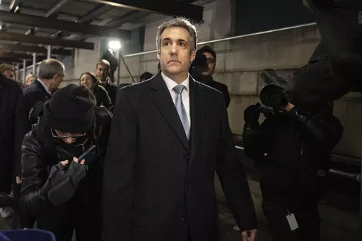 Michael Cohen leaves the District Attorney's office after testifying before a grand jury in New York, Monday, March 13, 2023. (AP Photo/Yuki Iwamura)
