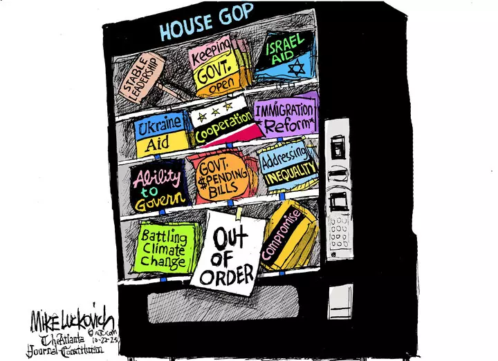 Mike Luckovich for Oct 22, 2023