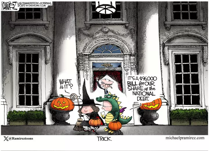 Michael Ramirez for Oct 31, 2023